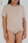 BASERANGE Classic Bamboo Fiber Bamboo Cotton Loose T-shirt Series Collection Round Neck Bottoming Shirt France BAS-TOLO-BL-000-HAPTIC